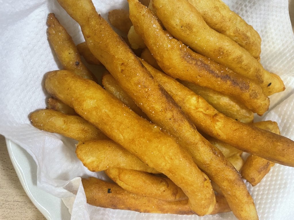 屋台風もちもちロングポテトの作り方1